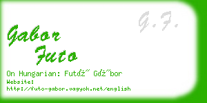gabor futo business card